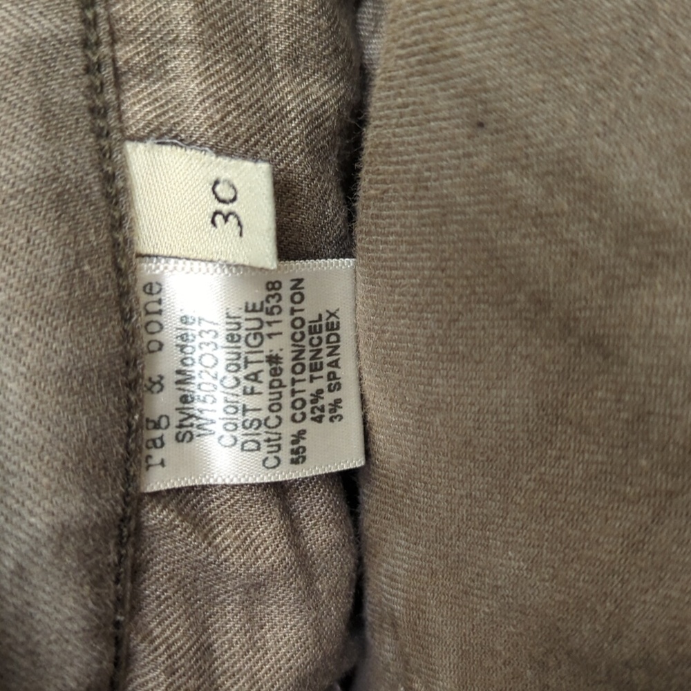 💎 Rag & Bone Olive Green The Skinny Jeans size 30 - Flawed Gem - Picture 10 of 14